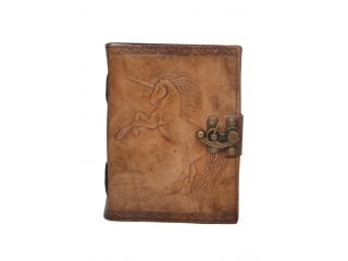 Vintage New Antique Design Handmade Unicorn Embossed Leather Journal Notebook Charcoal Color Journals 7x5 Inches Notebook